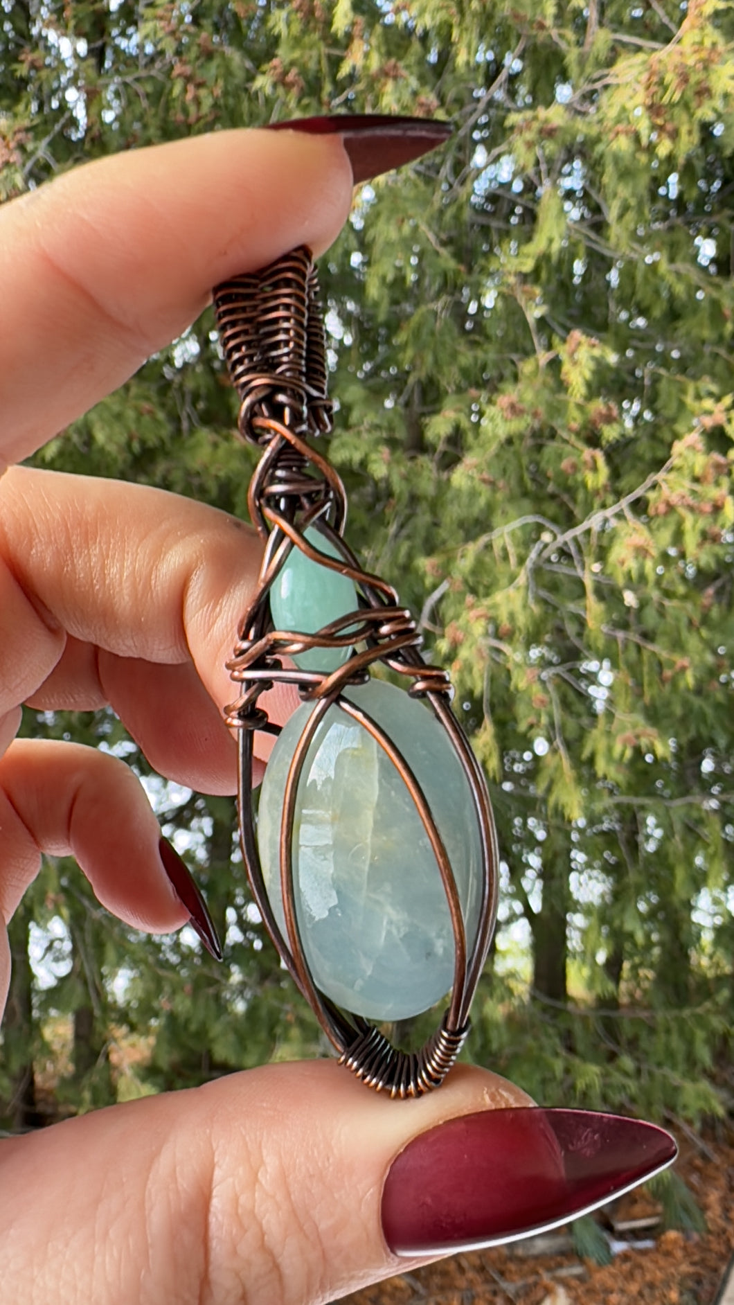 Amazonite & Aquamarine Pendant