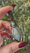 Load and play video in Gallery viewer, Amazonite &amp; Aquamarine Pendant
