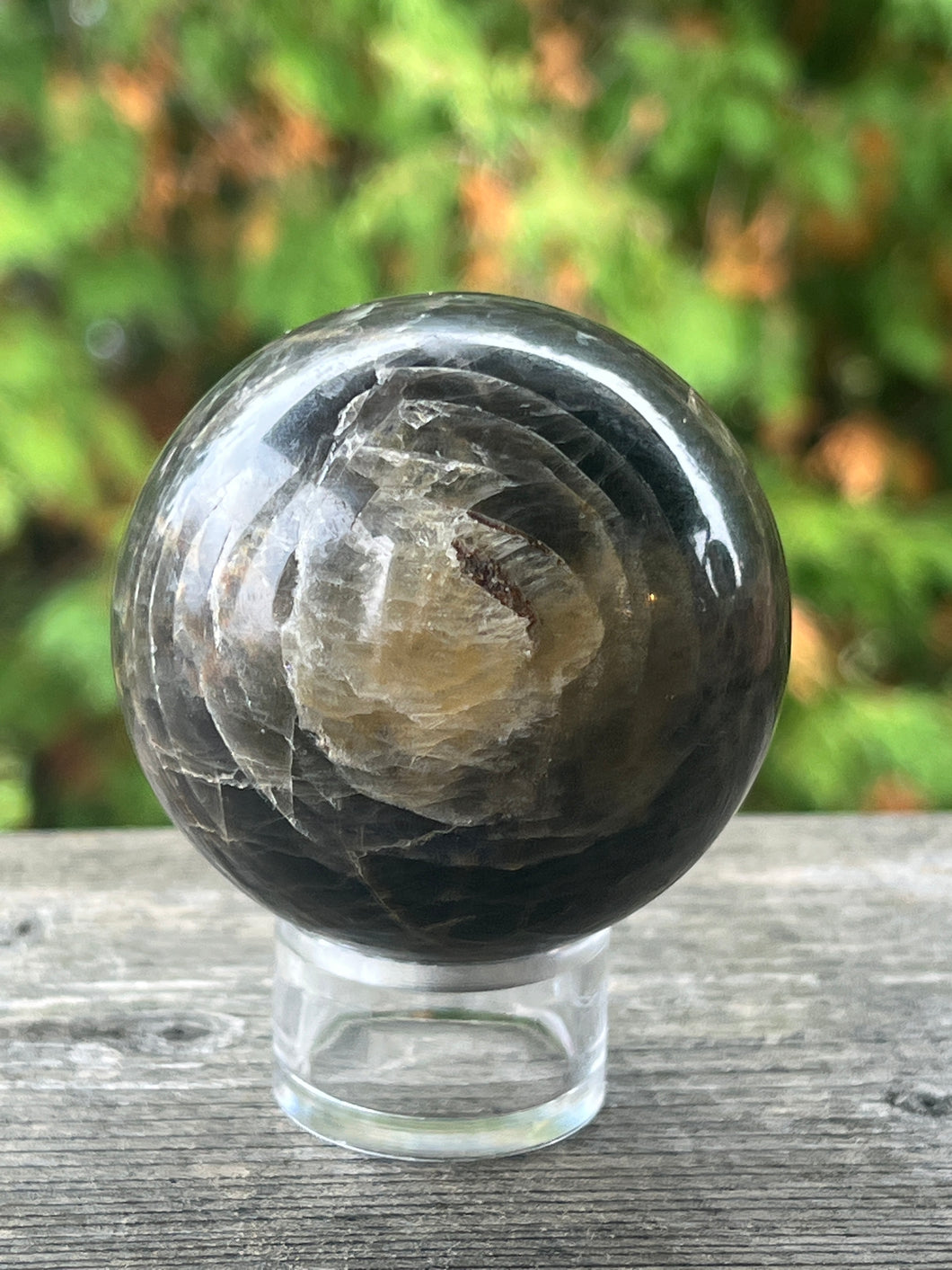 Black Moonstone Sphere - 62mm