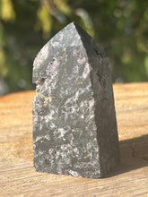 Load image into Gallery viewer, Black Sphalerite with Purple Fluorite Inclusions
