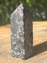 Load image into Gallery viewer, Black Sphalerite with Purple Fluorite Inclusions
