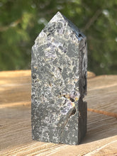 Load image into Gallery viewer, Black Sphalerite with Purple Fluorite Inclusions
