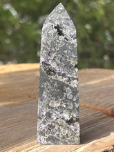 Load image into Gallery viewer, Black Sphalerite with Purple Fluorite Inclusions
